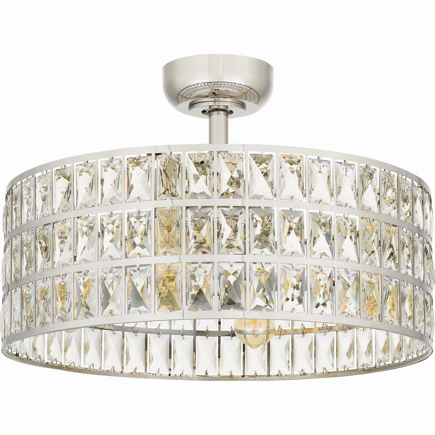 Quoizel Fandelier Four Light Fandelier Polished Nickel