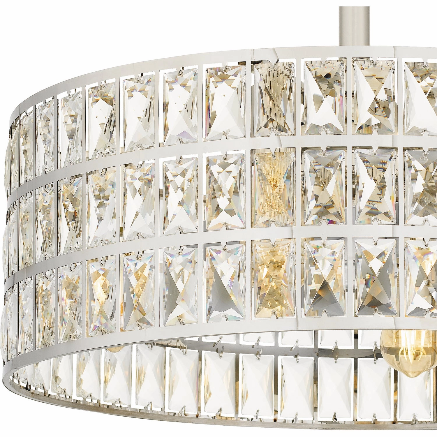 Quoizel Fandelier Four Light Fandelier Polished Nickel