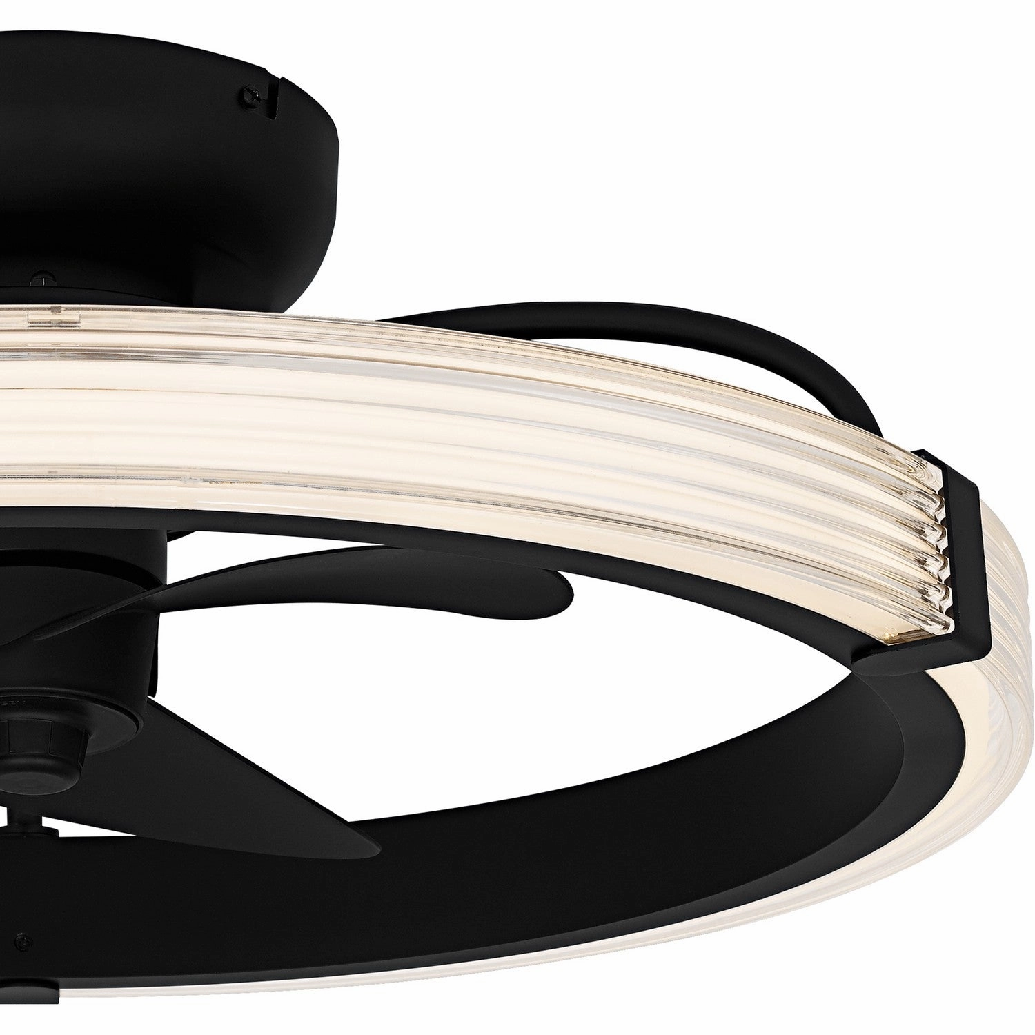Quoizel Semi-Flush Mount LED Fan Light Matte Black