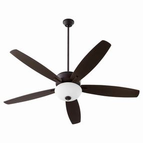 Quorum Breeze 60" Outdoor Pull Chain Patio Ceiling Fan with LED energy-saving indoor fans for bedrooms