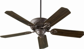 Quorum Chateaux 60" Indoor Pull Chain Ceiling Fan in Oiled Bronze Ceiling fan with adjustable speed settings