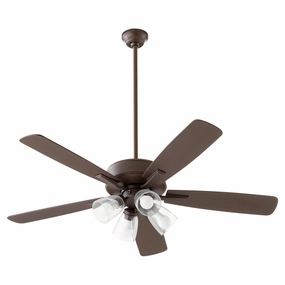 Quorum Ovation 52" 4 Light 36W LED Indoor Pull Chain Ceiling Fan powerful indoor fans for whole-room cooling