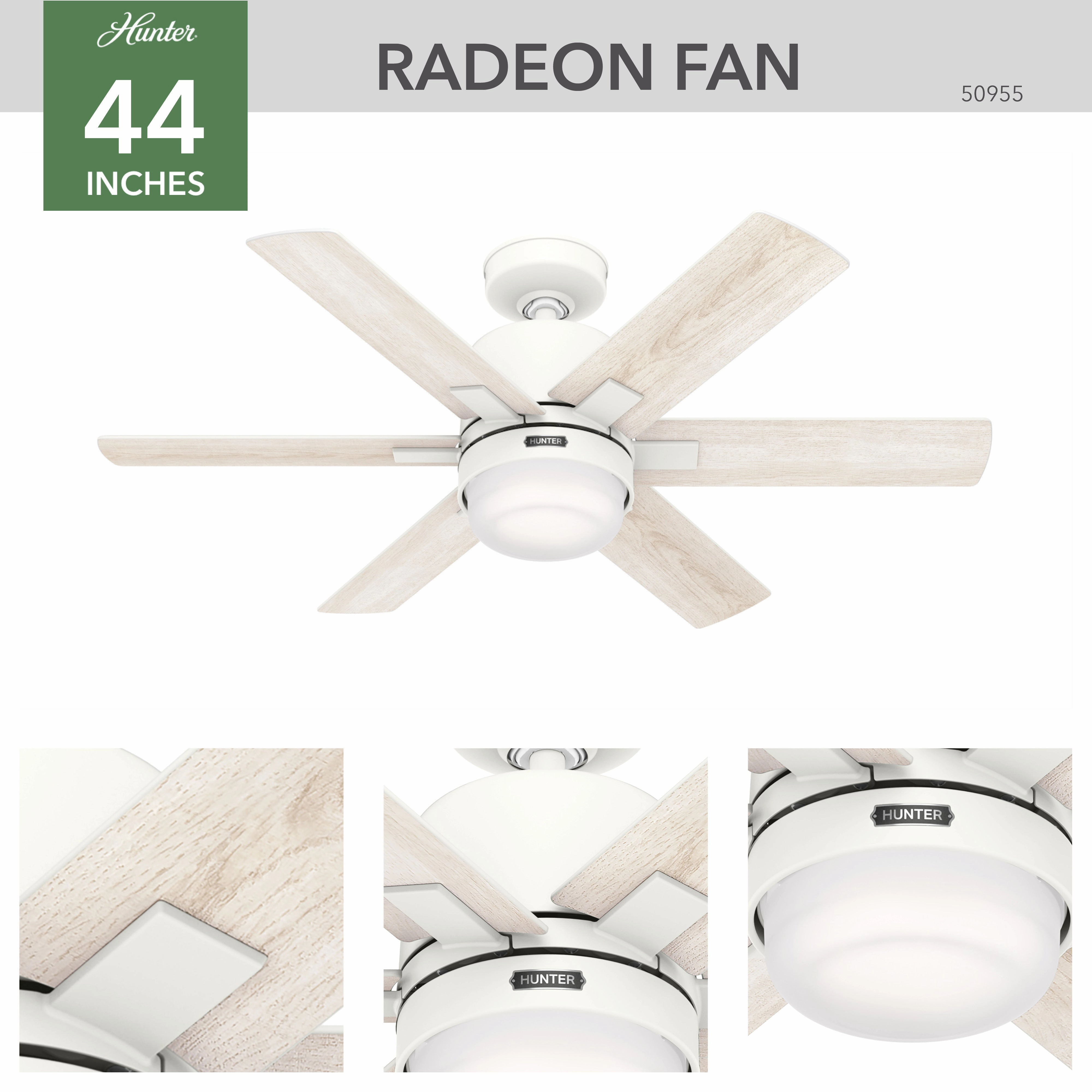 Radeon 44"Ceiling Fan Matte White