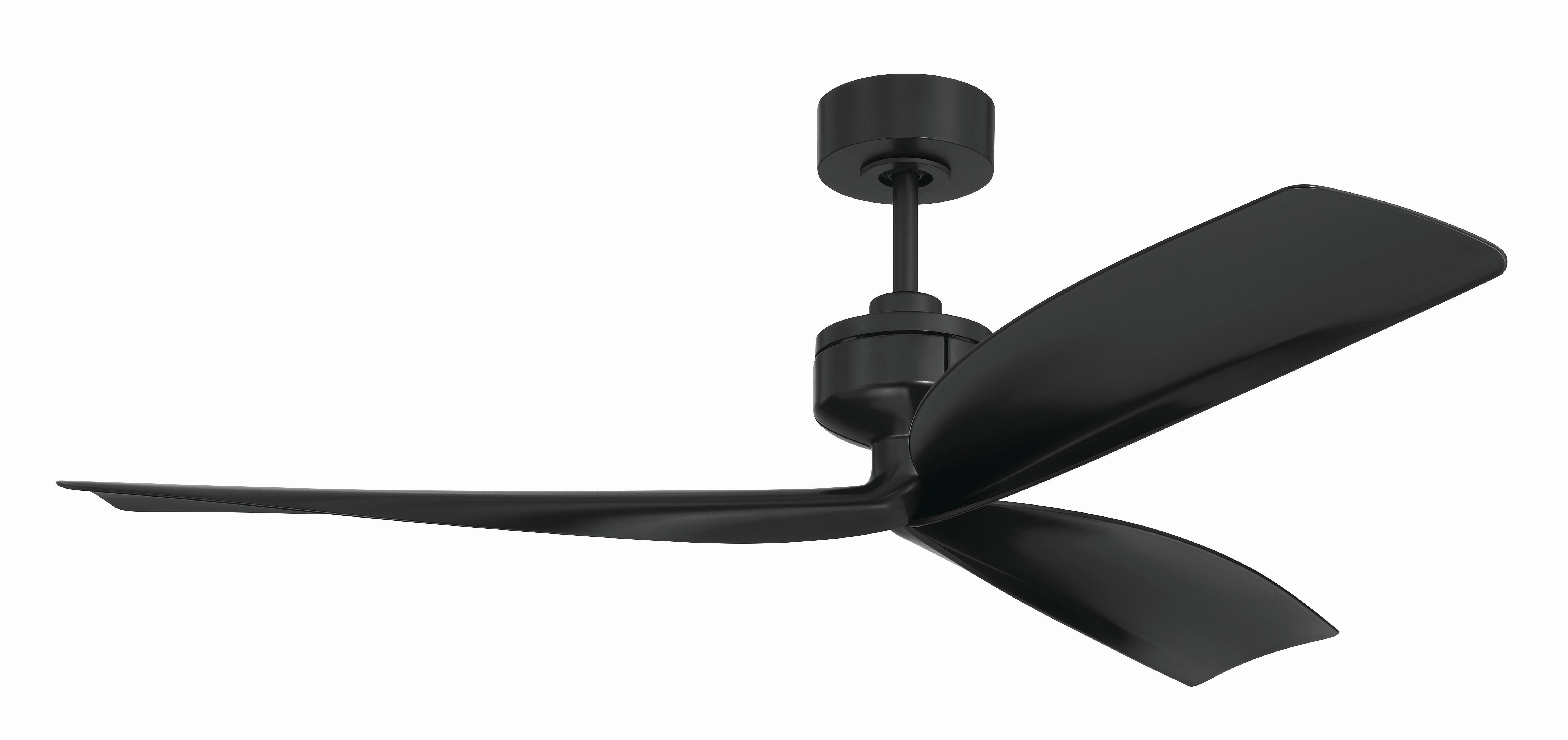 Rafiki 52"Ceiling Fan Flat Black energy-efficient medium fans with remote