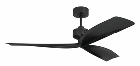 Rafiki 52"Ceiling Fan Flat Black energy-efficient medium fans with remote