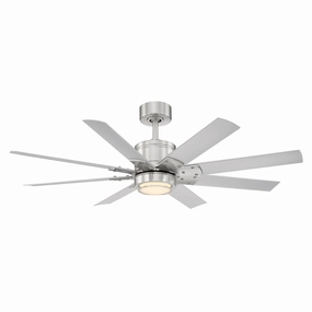 Renegade 52"Ceiling Fan Brushed Nickel/Titanium Silver modern medium fans for everyday cooling