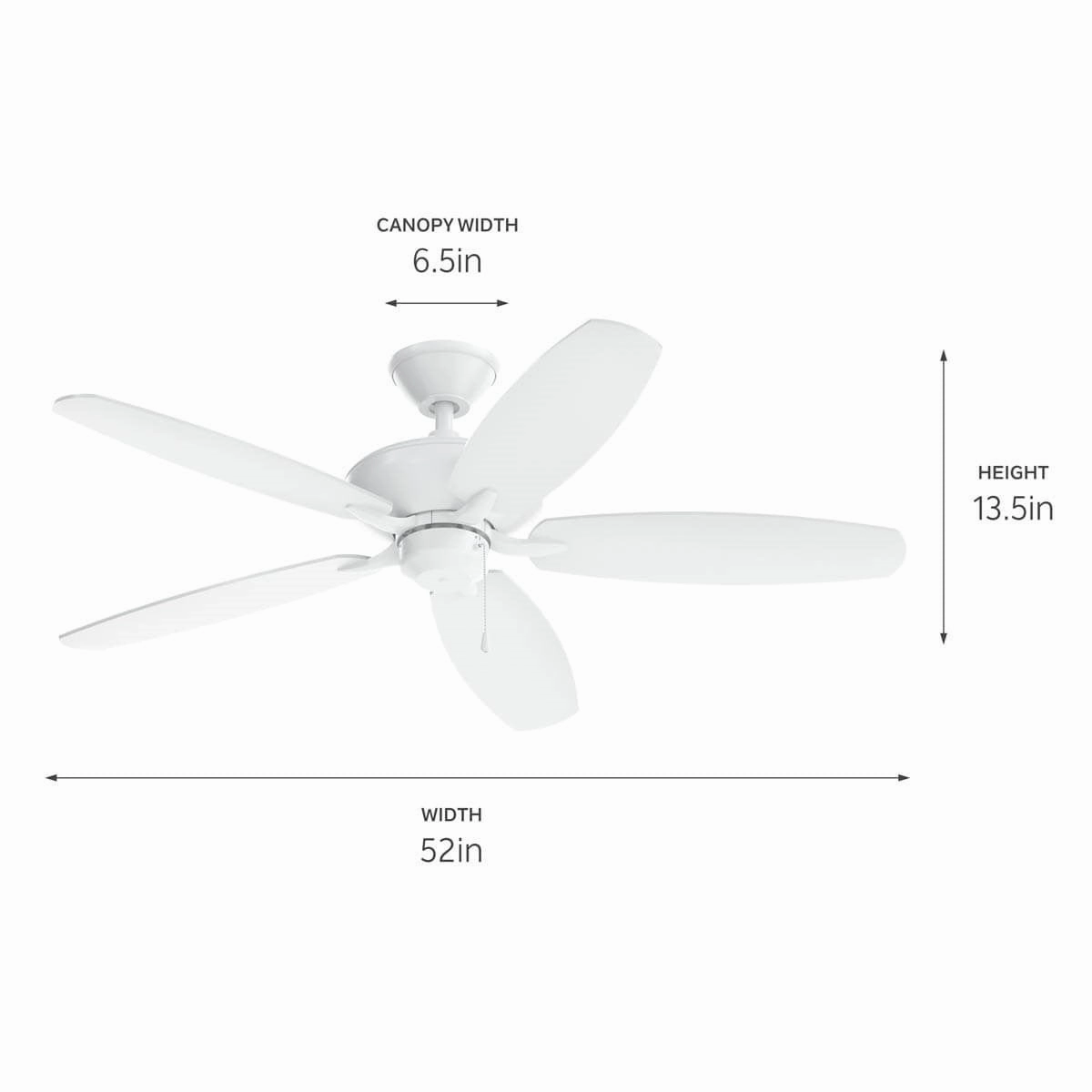 Renew 52"Ceiling Fan Matte White