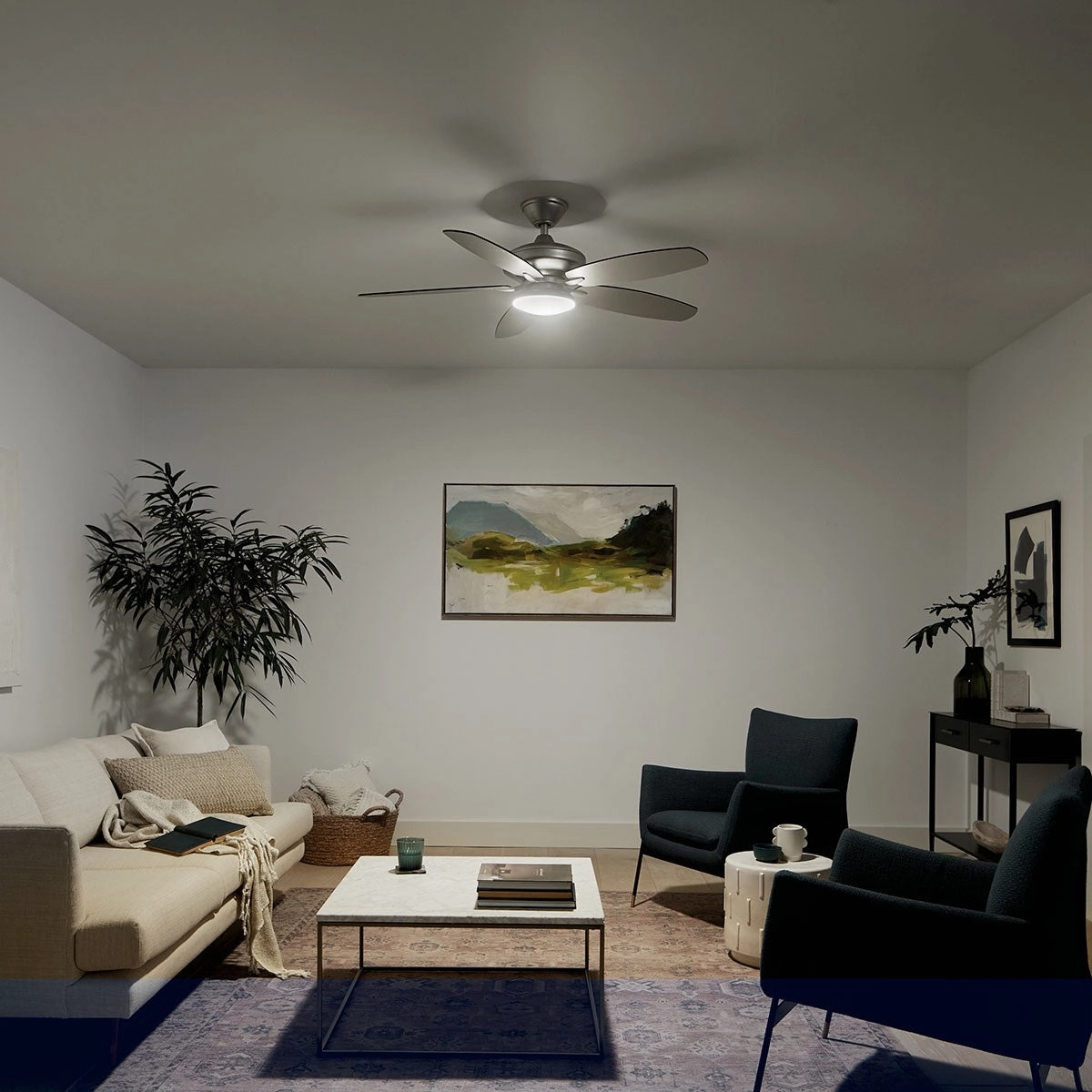 Renew Designer 52"Ceiling Fan Painted Brushed Nickel