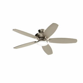 Renew Designer 52"Ceiling Fan Painted Brushed Nickel portable medium fans with handle design