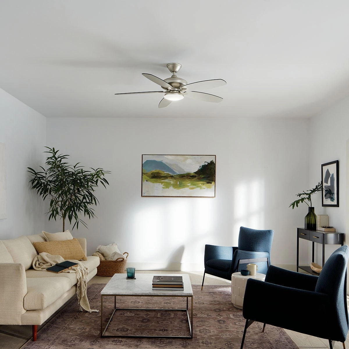 Renew Designer 52"Ceiling Fan Painted Brushed Nickel
