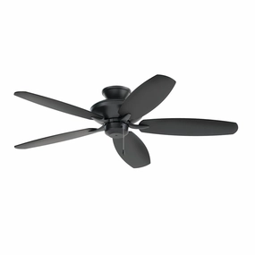 Renew Es 52"Ceiling Fan Satin Black compact medium fans for desks and counters