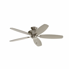 Renew Patio 52"Ceiling Fan Brushed Nickel medium size fans for home ventilation
