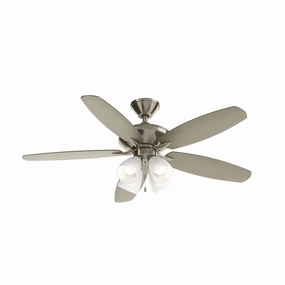 Renew Premier 52"Ceiling Fan Brushed Stainless Steel oscillating medium fans with strong airflow