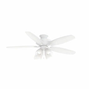 Renew Premier 52"Ceiling Fan Matte White compact medium fans for desks and counters
