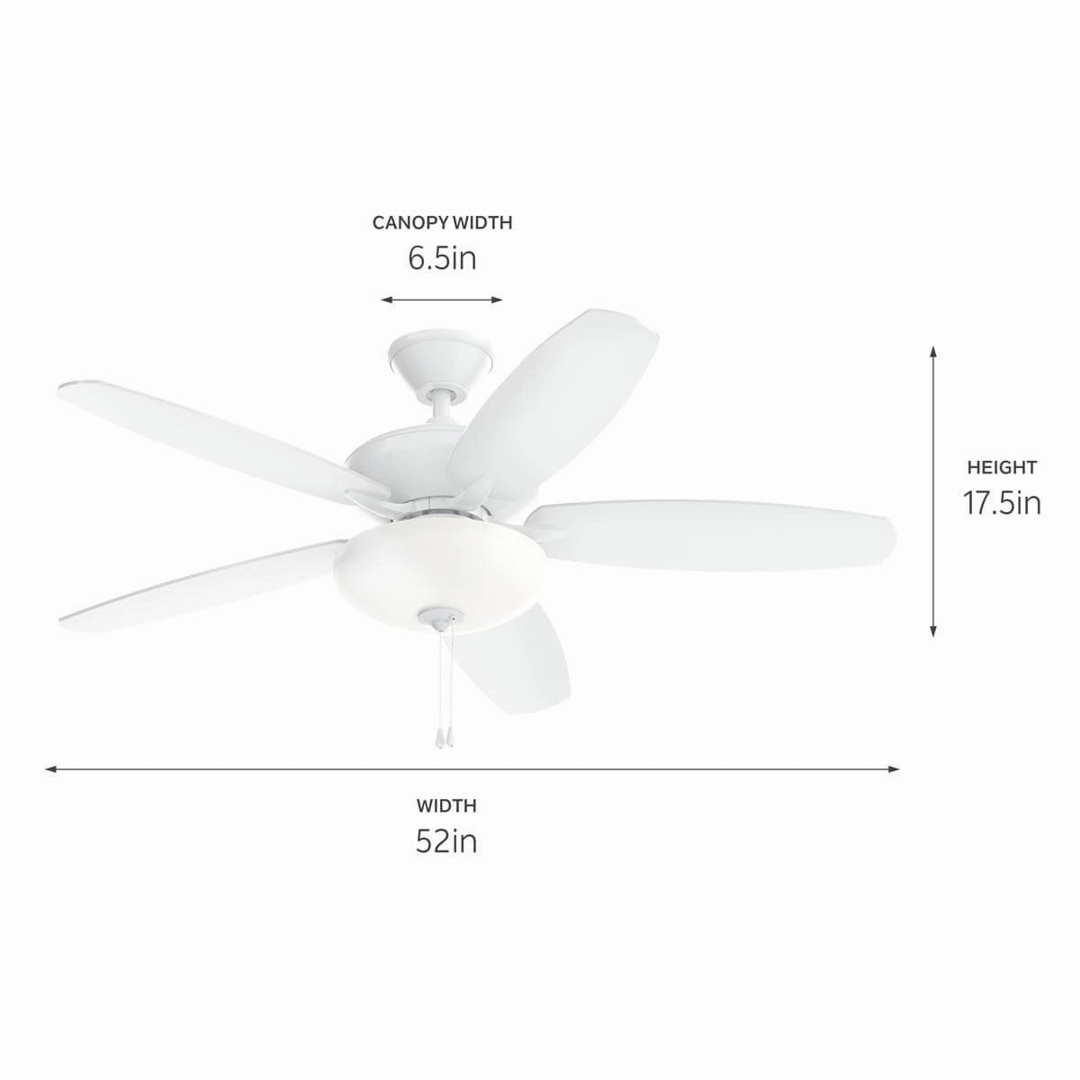 Renew Select 52"Ceiling Fan Matte White