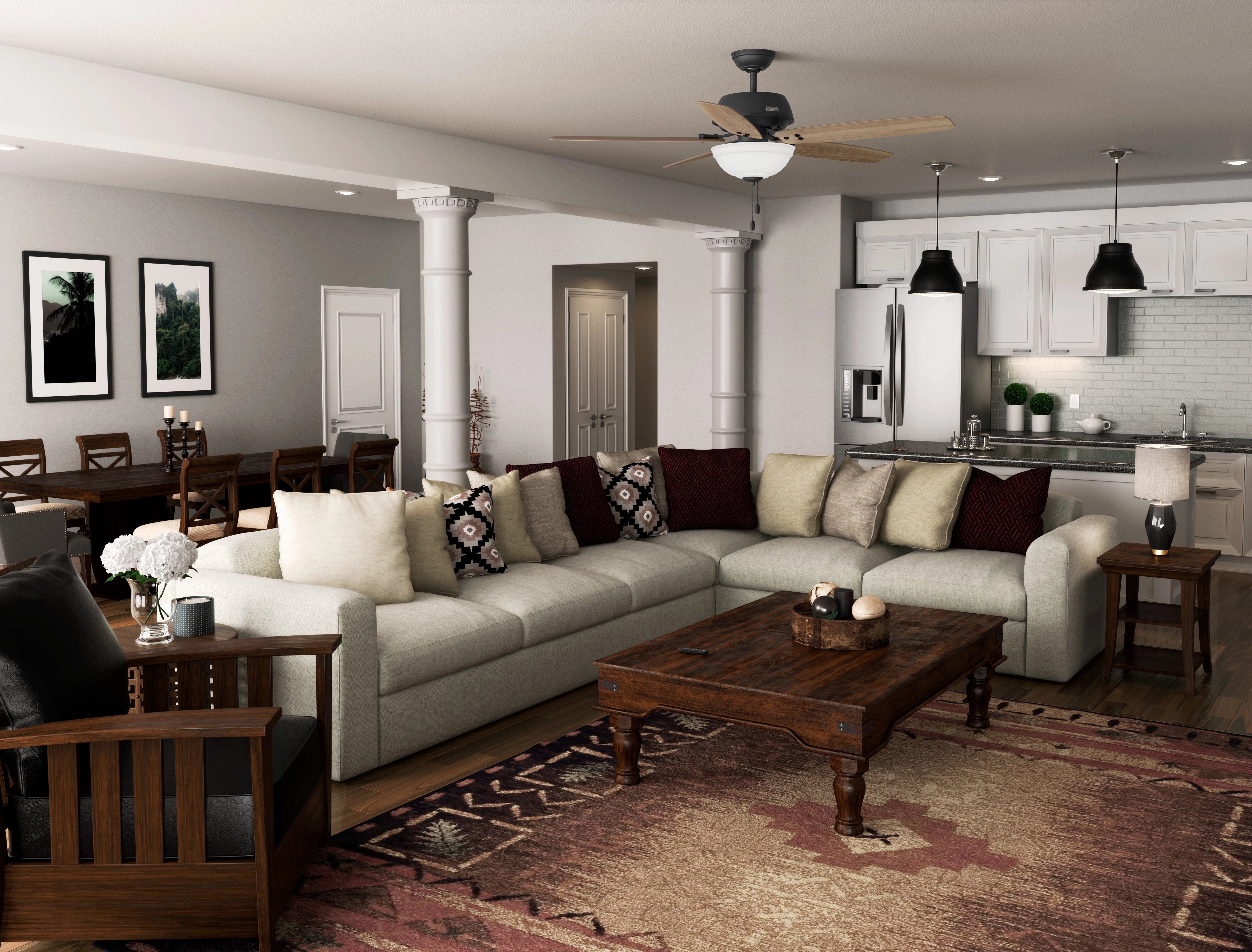Reveille 60"Ceiling Fan Matte Black