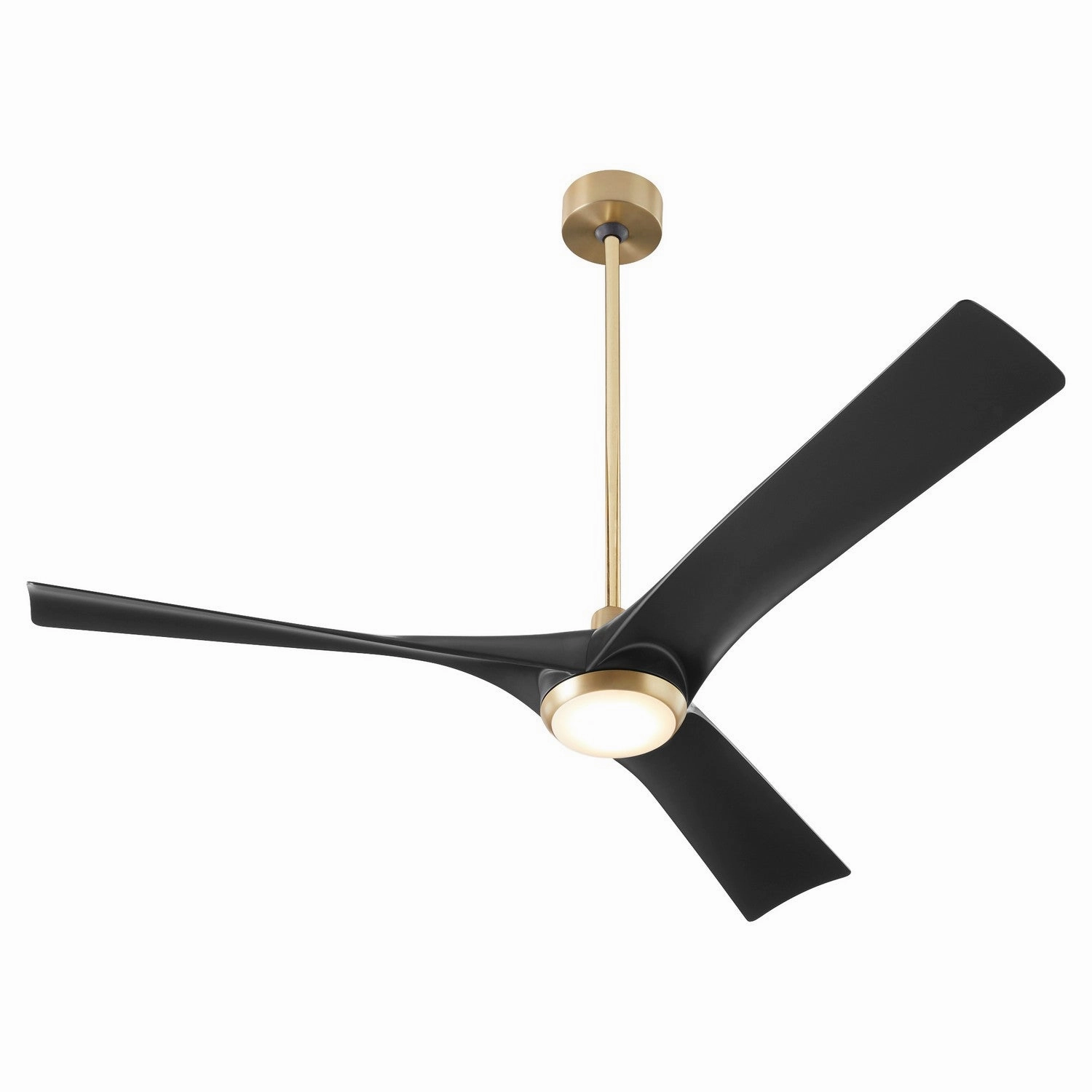 Ridley 58" Ceiling Fan Aged Brass / Black