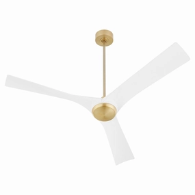 Ridley 58" Ceiling Fan Aged Brass / White affordable medium fans for summer
