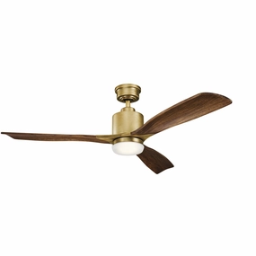 Ridley II 52"Ceiling Fan Natural Brass oscillating medium fans with strong airflow