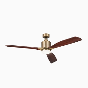 Ridley II 60"Ceiling Fan Brushed Natural Brass portable medium fans with handle design