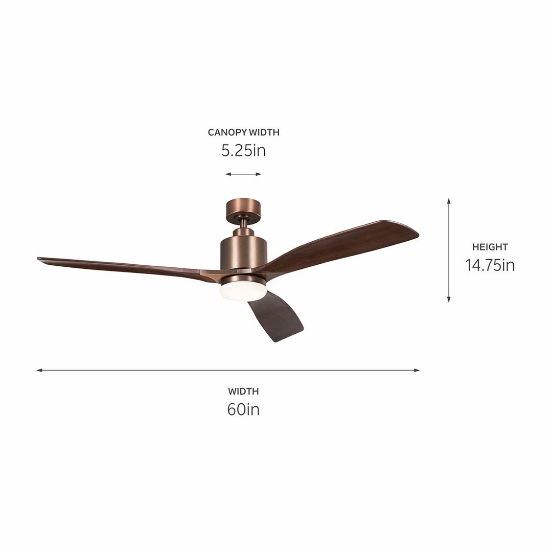 Ridley II 60"Ceiling Fan Oil Brushed Bronze
