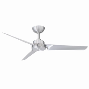 Roboto 52"Ceiling Fan Brushed Aluminum/Titanium stylish medium fans for contemporary homes