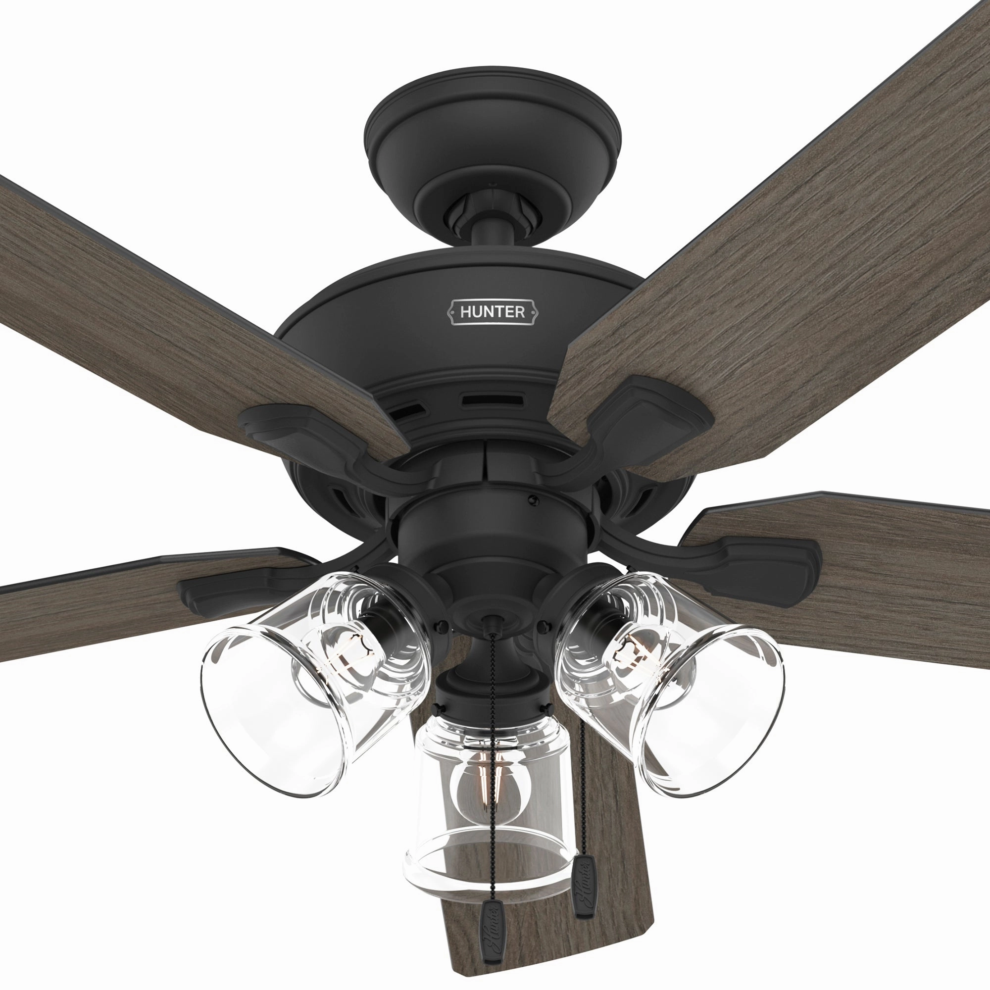 Rosner 52"Ceiling Fan Matte Black