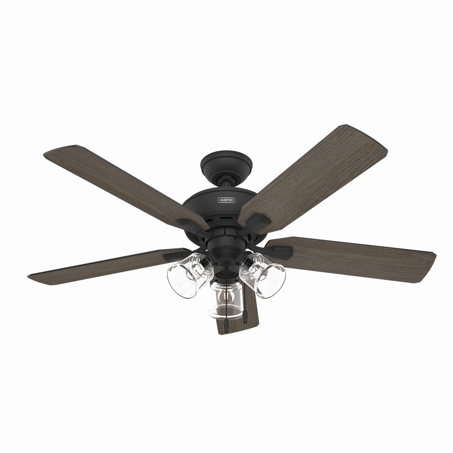 Rosner 52"Ceiling Fan Matte Black versatile medium fans for any space