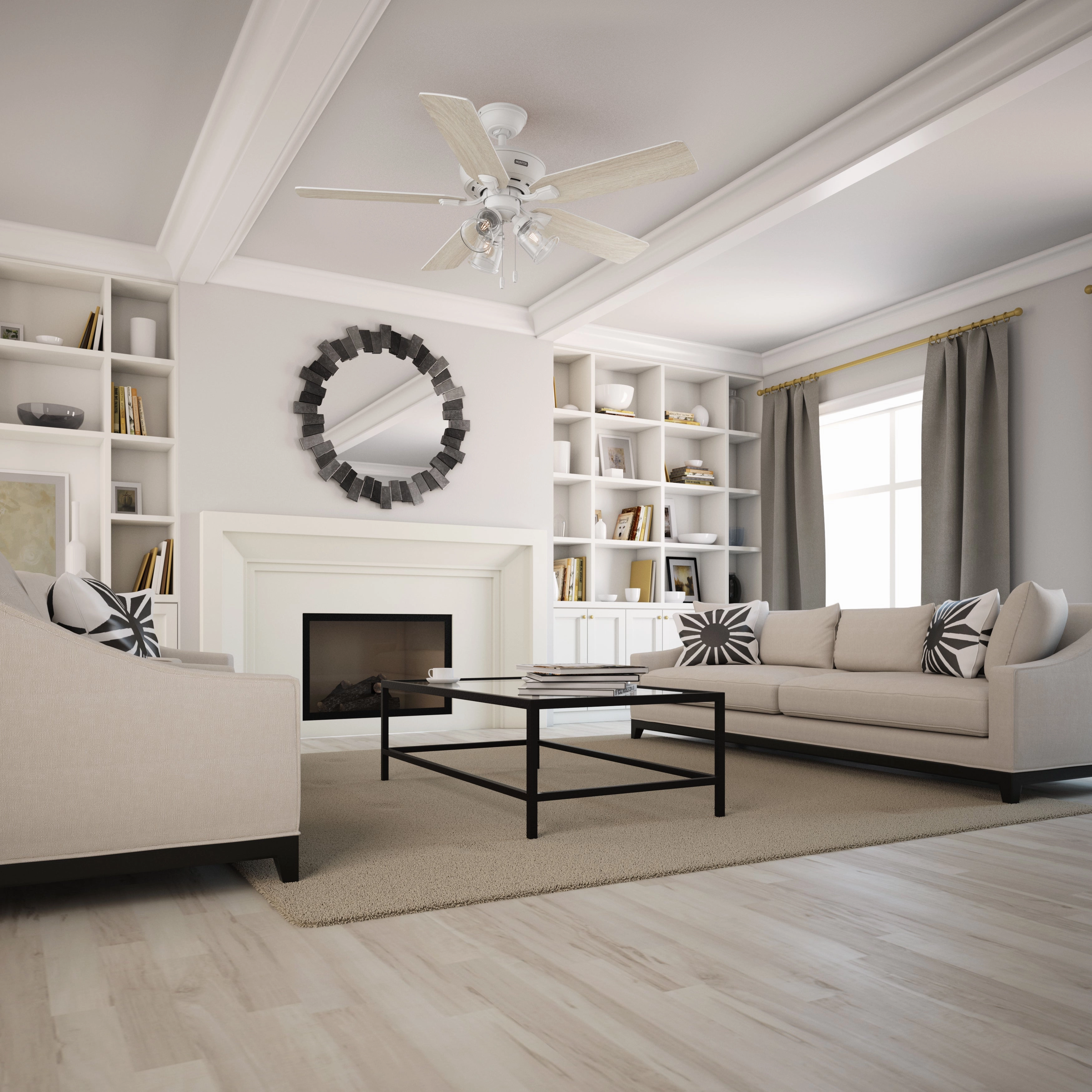 Rosner 52"Ceiling Fan Matte White