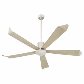 Rova 72"Patio Fan Satin Nickel large electric fans for spacious rooms