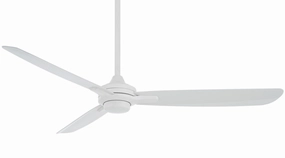 Rudolph Wet 60"Ceiling Fan Flat White energy-efficient medium fans with remote
