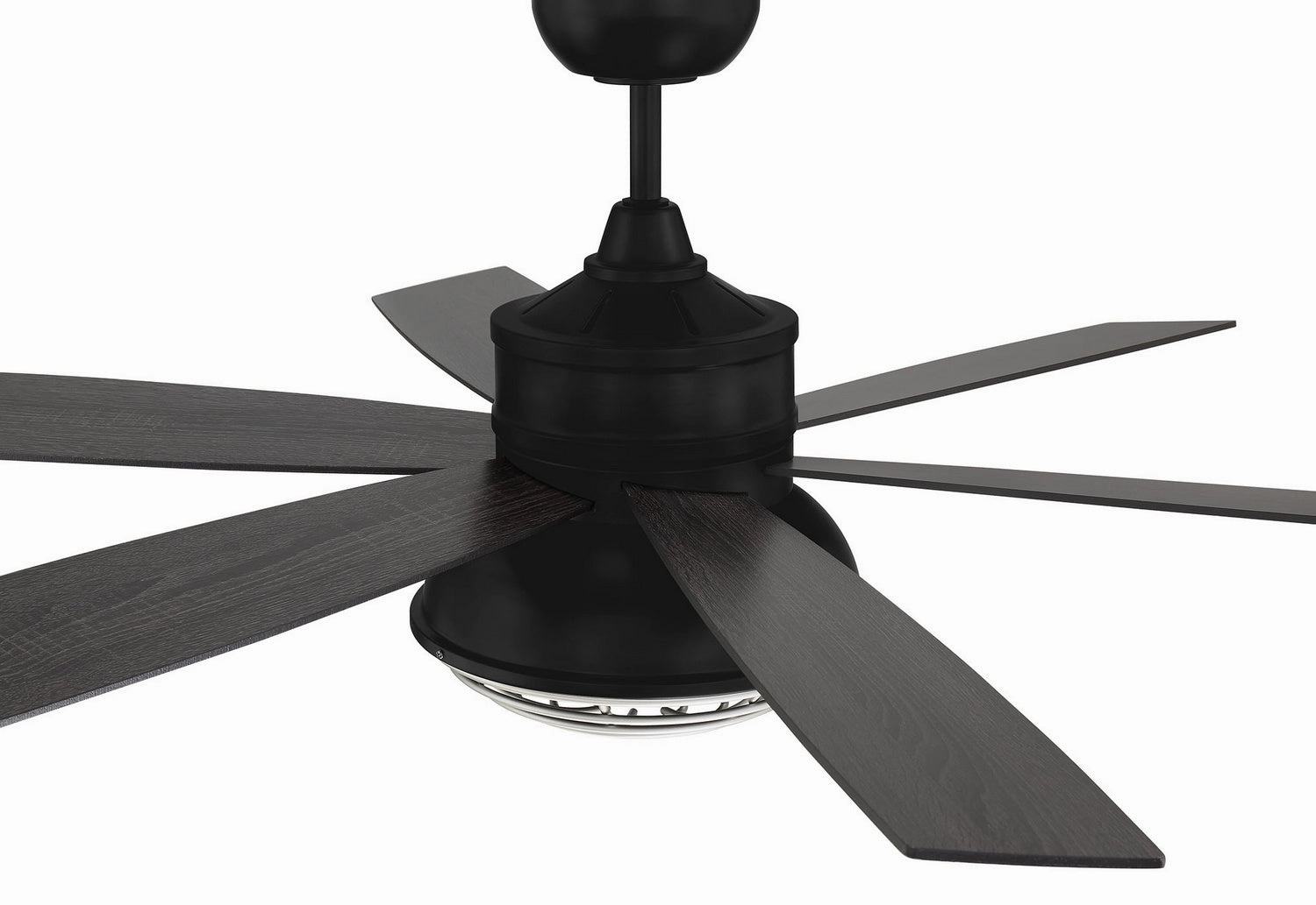 Rugged 52"Ceiling Fan Flat Black / Painted Nickel