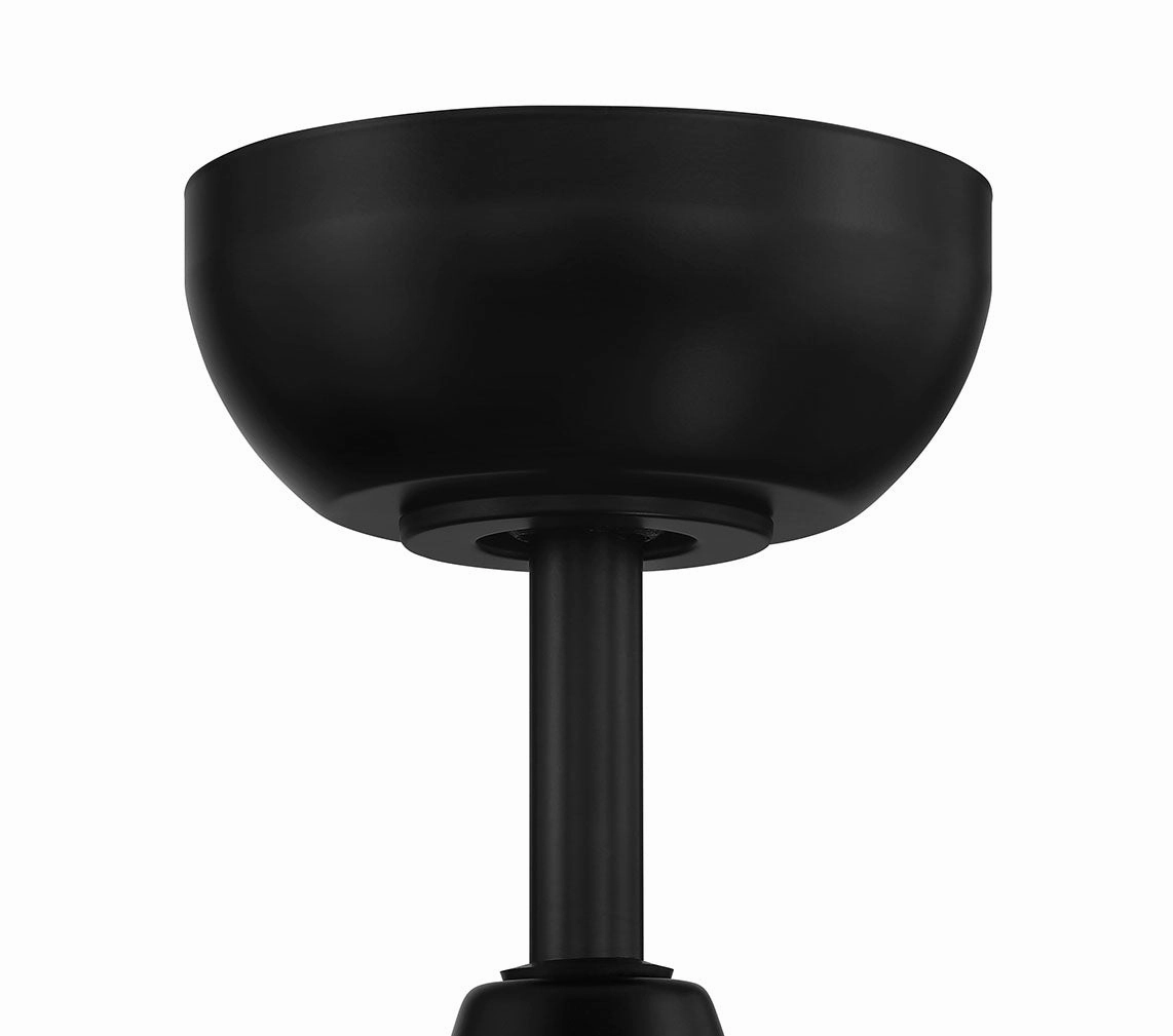 Rugged 52"Ceiling Fan Flat Black / Painted Nickel