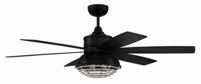 Rugged 52"Ceiling Fan Flat Black / Painted Nickel stylish medium fans for contemporary homes