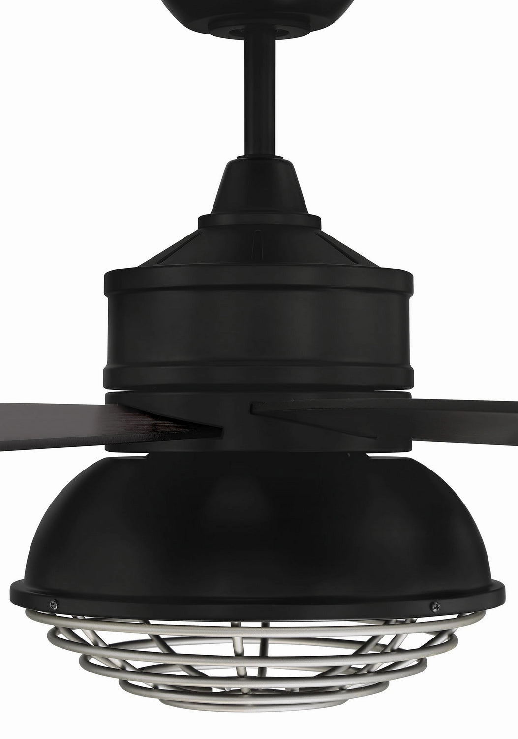 Rugged 52"Ceiling Fan Flat Black / Painted Nickel