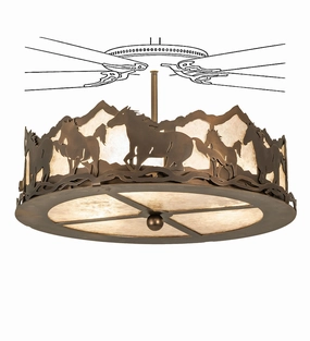 Running Horses LED Fan Light small electric fans for personal cooling
