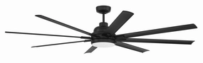 Rush 72 72"Ceiling Fan Flat Black medium size fans for home ventilation