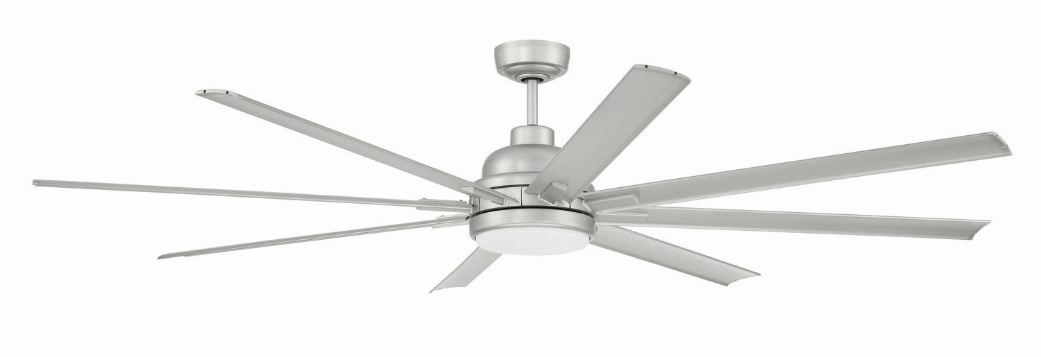 Rush 72 72"Ceiling Fan Painted Nickel quiet medium fans for living room use