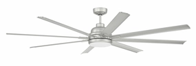 Rush 72 72"Ceiling Fan Painted Nickel quiet medium fans for living room use