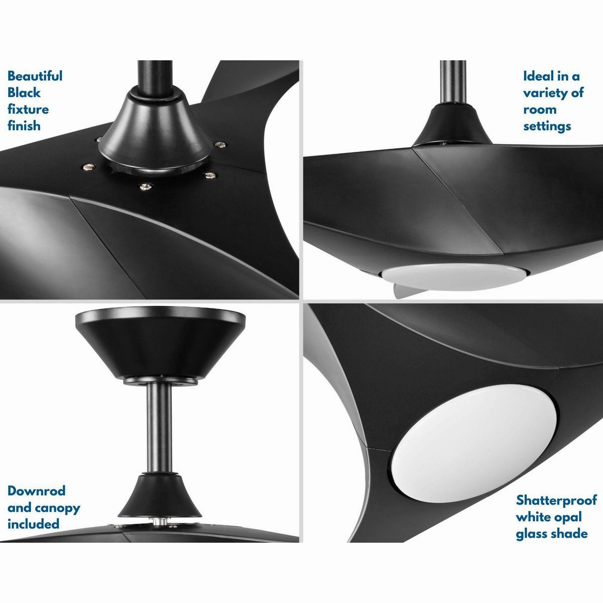 Ryne 52"Ceiling Fan Matte Black