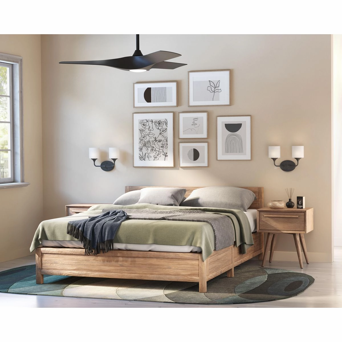 Ryne 52"Ceiling Fan Matte Black