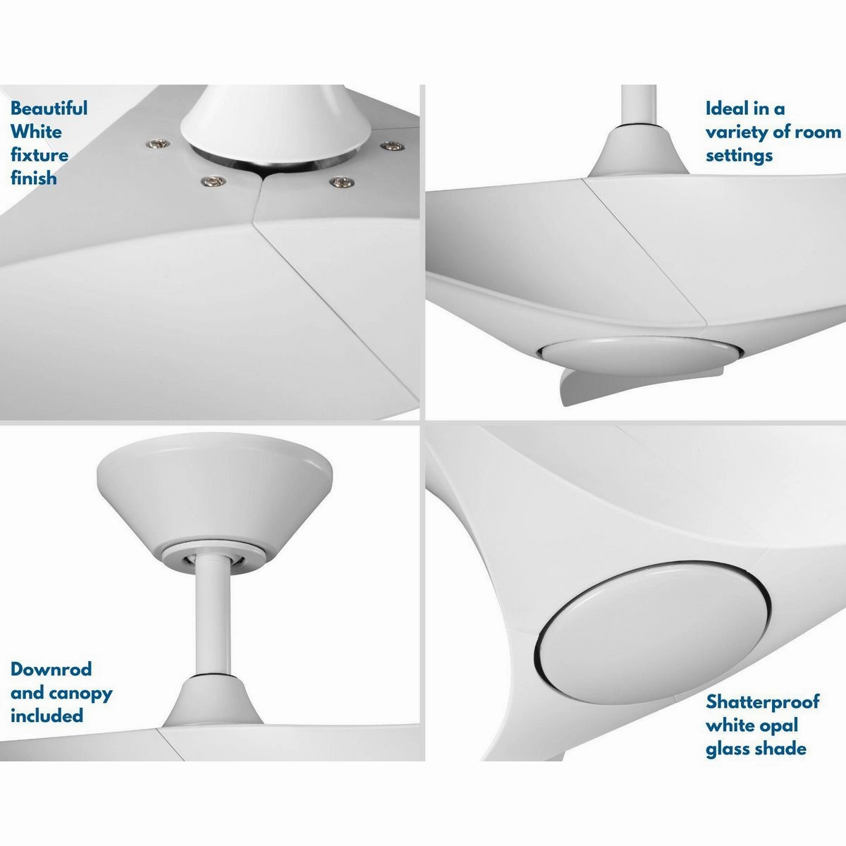 Ryne 52"Ceiling Fan Satin White