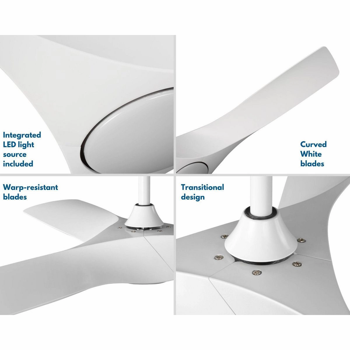 Ryne 52"Ceiling Fan Satin White