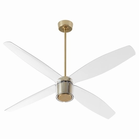 Samaran 60"Ceiling Fan Aged Brass portable medium fans with handle design