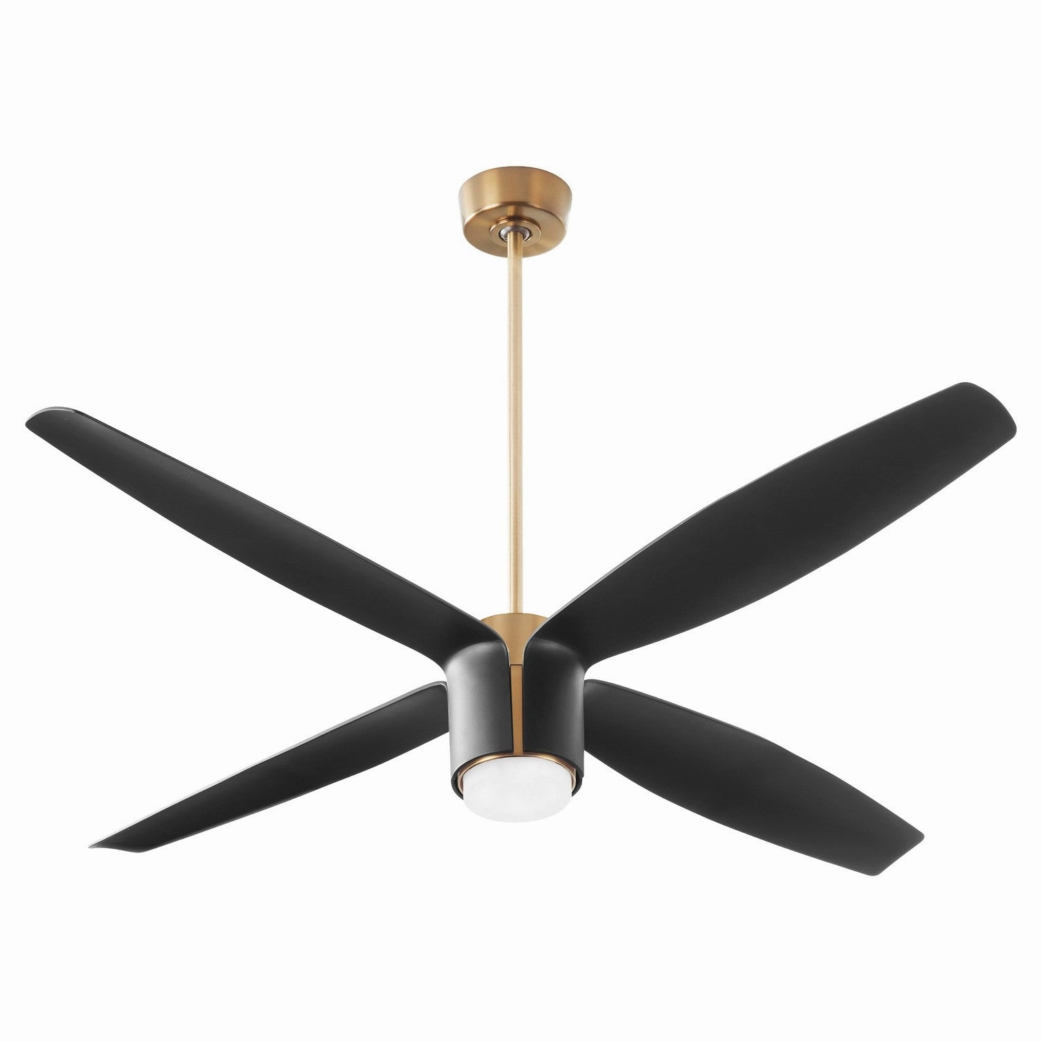 Samaran 60"Ceiling Fan Aged Brass W/ Black Blades