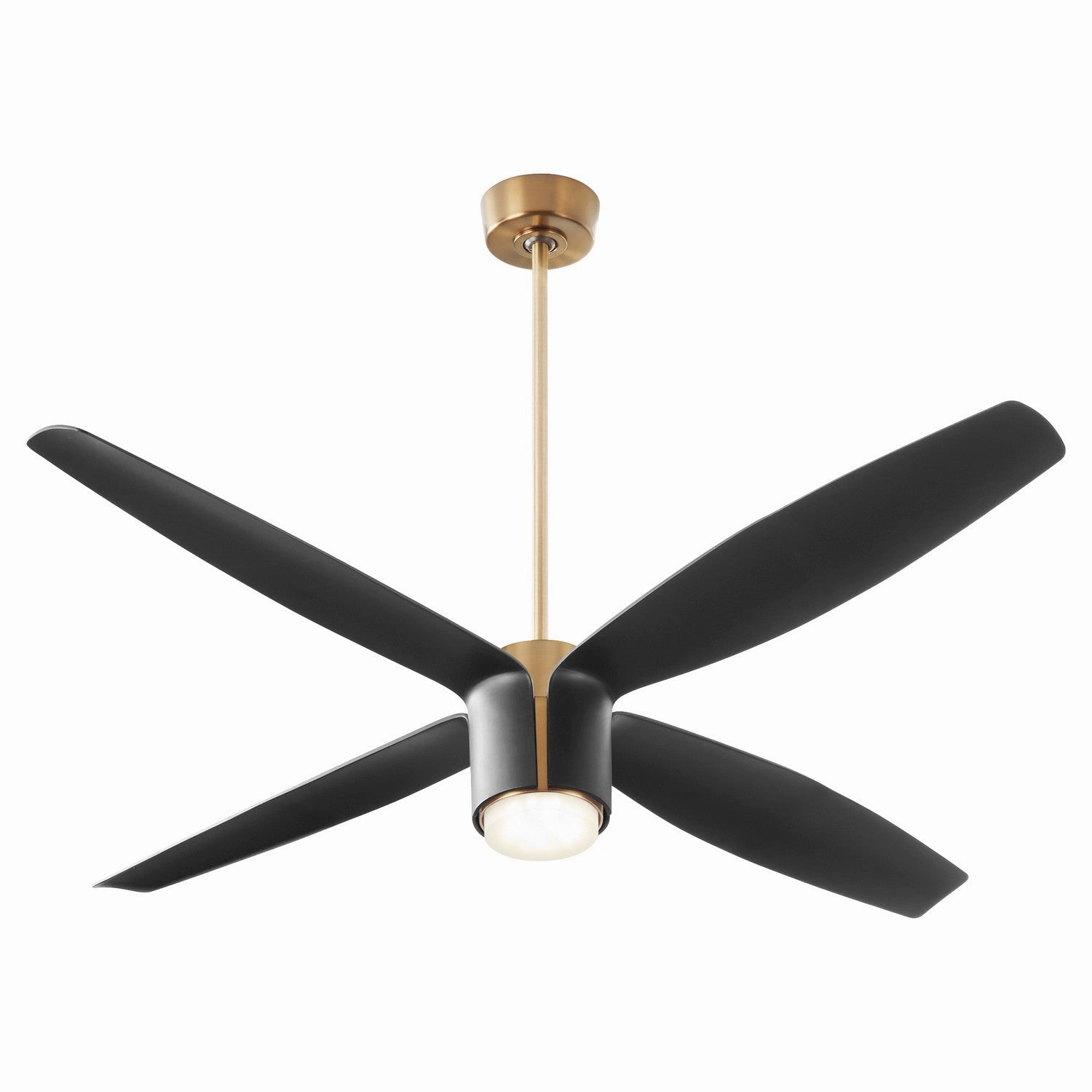 Samaran 60"Ceiling Fan Aged Brass W/ Black Blades