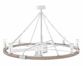 Sawyer 52"Ceiling Fan Matte White decorative fandeliers with lights