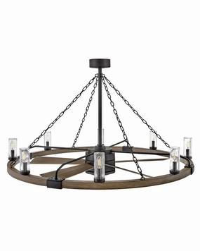 Sawyer 52" LED Smart Fandelier Matte Black decorative fandeliers with lights