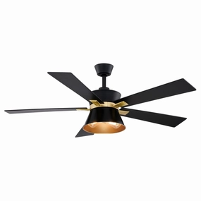 Scottsdale 52"Ceiling Fan Black and Gold compact medium fans for desks and counters