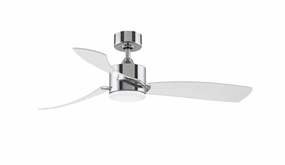 SculptAire 52"Ceiling Fan Chrome compact medium fans for desks and counters